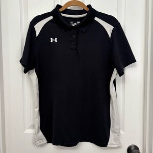 Black HeatGear Athletic Polo | Under Armour Women’s LG